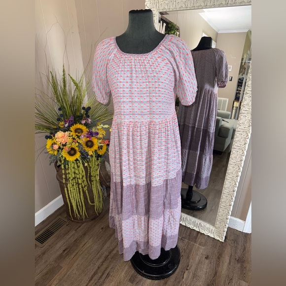 Ace & Jig • Swiss Dot Puff Sleeve Maxi Dress - Picture 12 of 15